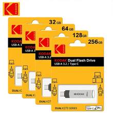 Ổ đĩa flash USB 3.2 Type-C Kodak 256GB 128GB 32GB, thẻ nhớ tốc độ cao đa năng, tương thích với điện thoại thông minh và máy tính xách tay. - Xám - Xem 11
