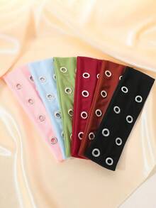 1pc Punk Style Metal Hollow Wide Headband, Suitable For Y2K Sweet Girly Look, Casual Daily Wear And Outdoor Decoration Hair Band Turban Headband Sweatband, School Stuff, College, Headbands Fall Winter Hair Accessories For Women For Vacation Outfits Woman Elegant Scarf Women Bandanas Soft Headwrap - Multicolor - View 8