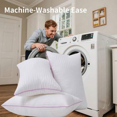 Pillows King Size Set Of 4,Beding,Deep Sleep Neck Pillow Support,Washable Supportive Bed Pillows With Super Soft Down Alternative Fill, Luxury Fluffy Hotel Quality For Side, Back, And Stomach Sleepers