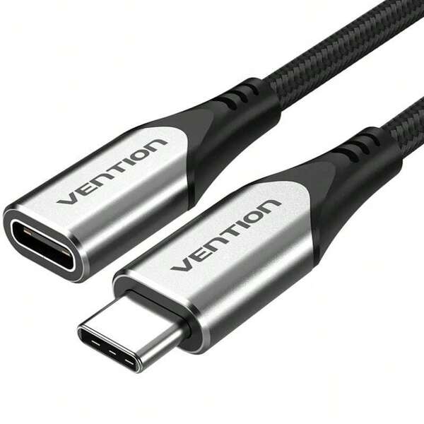  Vention Cable Alargador USB 3.1 Tipo-C TABHF/ USB Tipo-C Macho - USB Tipo-C Hembra/ 1m/ Gris