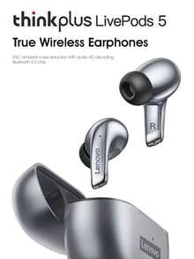 Lenovo Auriculares intrauditivos Bluetooth Lenovo ERAZER EP118, inalámbricos con batería de larga duración, cancelación de ruido, resistentes al agua, ideales para deportes y juegos.