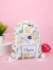 This Customized Drawstring Backpack Features An Animal Print Design, Making It Very Suitable For Sports Or Cycling. You Can Also Print Your Name Or Holiday Greetings On It. This Lightweight Coin Purse Is Suitable For Daily Use, Traveling, Shopping, Dancing, Sports And Outdoor Activities. It Is Also An Ideal Choice For Christmas, Thanksgiving, Back-To-School Season, Work, Commuting, Parties And Gatherings. It Is The Perfect Christmas Gift For Friends, Classmates, Or Even Your Daughter. - Multicolor - View 6