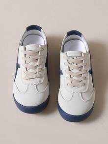 女士多功能时尚休闲鞋，平底系带圆头橡胶底休闲运动鞋，黑卡其色拼接，日常百搭鞋款，尺码36-41，时尚护趾鞋