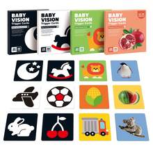 1 Box Contains 20 Black And White Cards, Suitable For Infant Visual Stimulation, Early Neonatal Education Training Cards, High Contrast Children's Visual Stimulation, Children's Visual Tracking Training Cards, And Visual Stimulation Cards - Early Childhood Visual Stimulation Cards - View 2