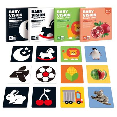 1 caja de 20 tarjetas en blanco y negro con 40 patrones diferentes, tarjetas en blanco y negro para estimulación visual de bebés, tarjetas de entrenamiento de educación temprana para bebés recién nacidos, utilizadas para estimulación visual de alto contraste en niños, tarjetas de aprendizaje como regalo, tarjetas de entrenamiento de seguimiento visual y tarjetas de estimulación visual para niños