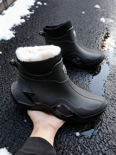 بوت المطر للرجال، أسود جديد، مبطن حراري للشتاء، رياضة خارجية للصيد، مقاوم للماء، بوت عمل، بوت مقاومة للمطر للتنقل، بوت عمل للرجال، كاجوال عصري، بوت بستان وحظيرة للرجال البالغين، سهلة التنظيف في فصل الأمطار مقاومة للطين، بوت مقاومة للماء، بوت مطر للرجال، بوت مقاومة للماء للرجال، بوت للسير في مواقع البناء