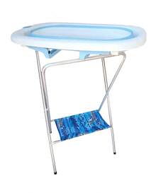bañera para tu bebe incluye base metalica con cojin respaldo - Azul - Ver 3