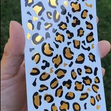 1PC Leopard Print And Golden Temporary Tattoos - Retro Style, Sexy Party & Stage Makeup, DIY Face Stickers For Men And Women, DIY Tattoo StickersDramatic Leopard SpotsTemporary Face Stickers - متعدد الألوان - مشاهدة 8