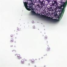 5码8毫米圆形珍珠串珠链花环花朵亚克力珠子适用于婚礼圣诞装饰DIY珠宝配饰