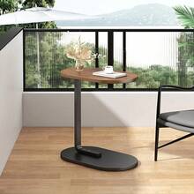 C Shaped Side Table, 360° Swivel Height Adjustable End Table For Small Spaces, Modern Small Coffee Snack Table For Sofa/Bed,3 Colors To Choose - Black - View 7