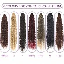 Extensiones de cola de caballo rizada con clip, peluca de cola de caballo sintética con cordón, onda de agua larga de 24/30 pulgadas, pieza de pelo falsa de cola de caballo afro para mujeres