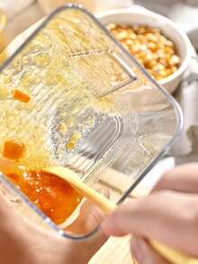 1pc/Green 1pc/Pink 1pc/White 1pc/Yellow/4pcs Multifunctional Silicone Jam Scraper, Mini Wire Grater With Dual Heads And Two-In-One Cooking And Fruit Jam Spatula - Multicolor - View 5