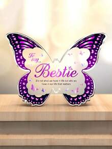 1pc, Surprises For Women's Closest Companion, Thoughtful Presents For Female Friends - Delicate Butterfly-Inspired Acrylic Decorations For Besties' Birthdays, Christmas, Thanksgiving, And Valentine's Day