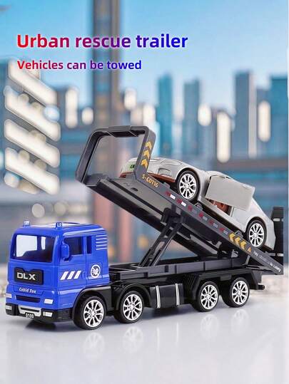 Juguete de camión de ingeniería de aleación adecuado para niños de 8, 9, 10, 11 y 12 años, un camión de construcción de aproximadamente 15,5 cm (6 pulgadas) con luces y sonido, que incluye excavadoras, grúas, volquetes y hormigoneras. Regalo de cumpleaños creativo para niños de 8 años