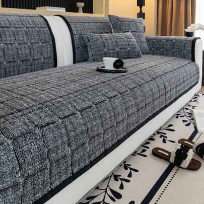 1 件柔软毛绒提花沙发套，防尘可洗，适合秋冬季装饰，客厅 2/3/4 座沙发（多种尺寸可选）