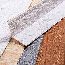 1 Rolle 2,3cm x 12cm selbstklebende Sockelleiste, Deckendekorationsstreifen, wasserfester Wandsockelleistenschutz - Verschiedenfarbig - Übersicht 5