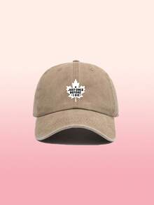 1 pièce Casquette de baseball vintage lavée pour hommes avec design d'impression de feuille d'érable - Casquette de papa respirante et réglable - Unisexe casual pour les sports de plein air, les voyages et la course (plusieurs couleurs disponibles)