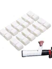 VXMBNB, Overgrip Tenis, Overgrip Padel de 12 Piezas, Absorbente del Sudor y Antideslizante, Apto para Tenis, Cricket y Otras Raquetas. - Blanco - Ver 5