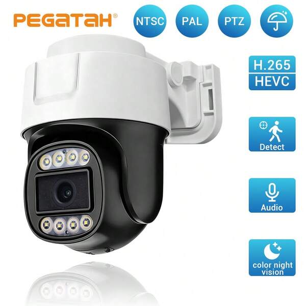 NEW CCTV 8MP AHD PTZ Camera Full Color Night Vision UTC Coaxial BNC Audio Coax PTZ Control TVI CVI 4in1 Analog Security Cameras