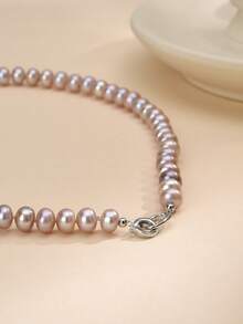 1 pieza Collar de perla natural de plata esterlina 925, regalo de boda, compromiso, Día de la Madre, cumpleaños