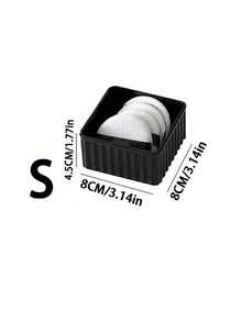 1个/6个/10个装 优雅亚克力抽屉式化妆品收纳盒，透明化妆品收纳盒，适用于梳妆台，护肤品化妆品收纳盒，女士礼品，便携式旅行收纳展示盒，带隔层 - 波紋黑色 - 查看 15