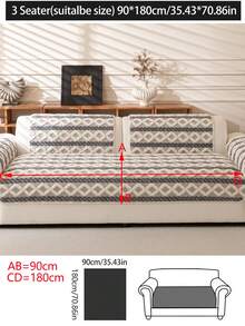 1 pieza Funda de cojín de sofá de felpa gruesa, Cojín de asiento de sofá moderno y simple antideslizante y cálido, Funda de sofá a prueba de polvo y lavable, Suave y resistente a la decoloración, Apta para mascotas, Se ajusta a sofás en forma de L y de 1/2/3/4 plazas, Adecuada para dormitorio, oficina, sala de estar