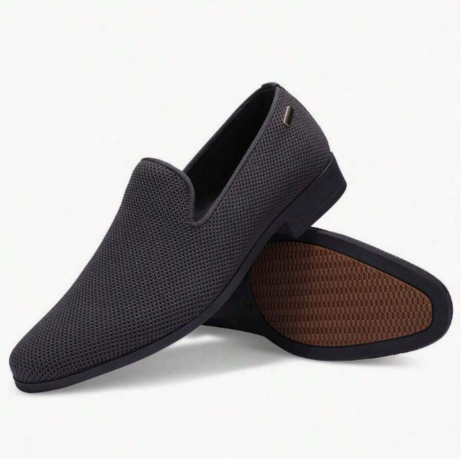 Mens Loafers Dress Shoes Driving Shoes Tuxedo Suit Shoes - 深灰色 - 查看 1