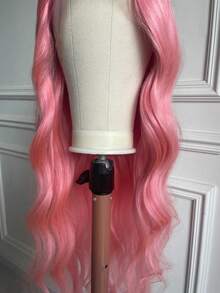 Pink 13X4 HD Lace Front Wigs Human Hair 250 Density Body Wave Glueless Wigs Human Hair Pre Plucked With Baby Hair Brazilian Water Wave Human Hair Wig For Women Swiss HD Natural Looking - 粉色 - 查看 6