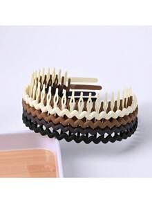 1 pieza Nuevo estilo de diadema anti-dientes para mujeres, diadema curvada para lavarse la cara, pasador de pelo, accesorios de tocado, tiaras casuales, accesorios para el cabello