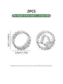1 套 4 件套不锈钢饼干/曲奇模具 - 波浪形、心形、圣诞树形、星形、厨房烘焙工具，适用于面包店、情人节、生日、婚礼、万圣节、圣诞派对装饰和礼物、圣诞装饰、送给家人和朋友的绝佳礼物、圣诞派对纪念品、节日派对用品