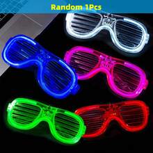 10pcs LED Luminous Glasses, 5 Colors, Glow Glasses, Glow Party Supplies, Neon Party Favors (1/5/10 Pairs) - 混色 - 查看 9
