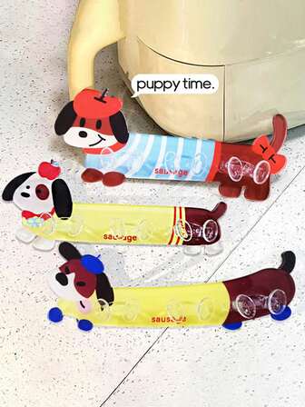 1pc Cartoon Bathroom Wall Hook & Storage Rack, Punch-Free Plug-In Holder, Creative Outlet Organizer