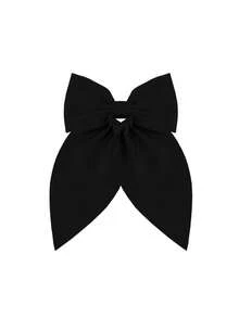 10pcs Random Color Hair Bows Clips For Women, Black Bow White Bow Pink Bows Bow Hair Clips For Women Ribbons Bow Barrettes Satin Hair Bows Long Tail Clips On Bows Party Hair Accessories Valentine's Day Valentines Claw Clips Christmas Gift