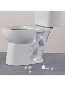 1pc Universal Toilet Bolt Cover, Circular Plastic Push In Toilet Bolt Cover With Additional Washer For Easy Installation, 1.44 Inches High - White - View 8