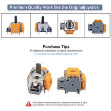 VAORLO 10-Pack 3D Hall Effect Joysticks High-Precision Anti-Drift Thumbstick Module Repair Parts Adjustable Compatible With P4/P5/X/S/Switch Pro