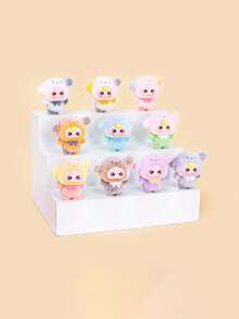 Cute Flocked Dog Doll Decoration, 3D Figurine, Desktop Decor, Live Streaming Prop, Pet Party Favor, Keychain, Phone Case DIY Material - Multicolor - View 6