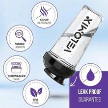 2 Pack 28oz Shaker Bottles With 4 Stainless Steel Balls Leakproof Measurement Marks For Protein Smoothies Gym Travel Halloween Fitness Gift - 4) Clear Prime - 查看 3