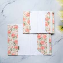 1 件 A5/A6 玫瑰图案布书套，计划簿封面保护壳日记本封面保护套办公文具用品，赠送 1 个透明放大镜，可用作书签 - 單件 - 查看 9