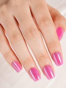30 móng tay giả acrylic ngắn hình vuông/hình hạnh nhân màu hồng bóng, hiệu ứng mắt mèo, móng giả thiết kế mắt mèo chuyển màu bóng bẩy, phù hợp cho các lễ hội, thường ngày, sinh hoạt hàng ngày, trang trí móng tay mùa xuân/hè. - Hồng - Xem 4