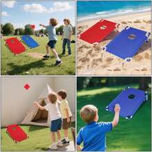 Kids Portable Beanbag Toss Game Set, Includes 1 Foldable Toss Board And 6 Beanbags, Outdoor Lawn Beach Camping Throwing Game, Family Interactive Multi-Player Leisure Toy, Suitable For Birthday Party Gifts For Boys And Girls 3+ Years Old (Accessory Colors Random) - Multicolor - View 7