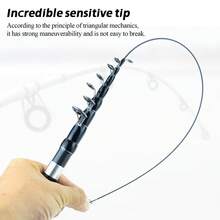 Lerutwis Joran Pancing Teleskopik 2,1m x 2,7m, Dapat Menangkap Ikan 1500g, Ujung Lembut dan Sensitif, Joran Spinning Portabel untuk Perjalanan, Perlengkapan Pancing Umpan, Joran Pancing Laut Multifungsi - MultiWarna - View 4