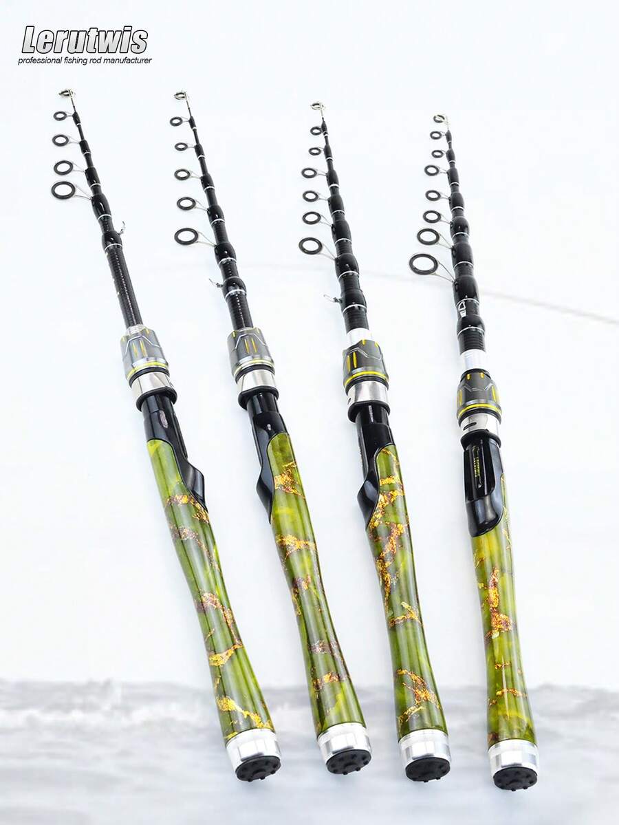 Lerutwis Joran Pancing Teleskopik 2,1m x 2,7m, Dapat Menangkap Ikan 1500g, Ujung Lembut dan Sensitif, Joran Spinning Portabel untuk Perjalanan, Perlengkapan Pancing Umpan, Joran Pancing Laut Multifungsi - MultiWarna - View 1