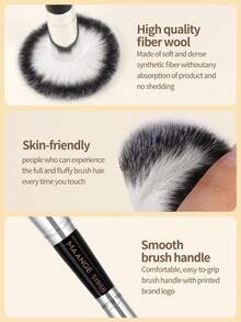 MAANGE 3件套专业化妆刷套装，包含粉底刷、遮瑕刷、高光刷、眼影刷、腮红刷、修容刷，刷毛柔软，便携易用，旅行化妆刷套装，送给女性和女孩的礼物，化妆刷套装，化妆刷套装，化妆刷套装，全套化妆刷套装，化妆刷套装，化妆刷套装，化妆礼品套装，赠品，专业化妆刷，全套化妆刷 - 彩色 - 查看 9