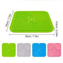 4-Compartment Pet Slow Feeder Mat, 12 Colors, With Dedicated Scraper & Spreading Spoon, Silicone, Suction Cup, Wall-Mounted, Cats & Dogs Lick Mat - Multicolor - View 16