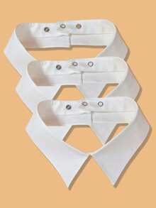 1/3件装可拆卸衬衫领，休闲时尚百搭可调节领，适用于圣诞装饰连衣裙 - 多色 - 查看 17