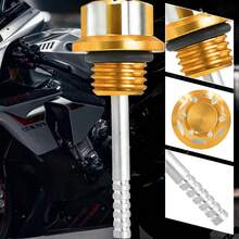 1 pieza Varilla de nivel de aceite universal para motocicleta, accesorio de personalización de motocicleta