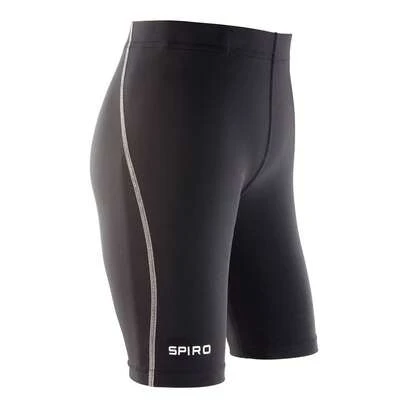 Spiro Childrens/Kids Bodyfit Base Layer Shorts (Black) - 80% Polyamide/20% Elastane - 200gsm - (PC7221)