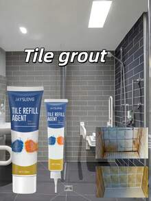 JAYSUING, 20/120/240g, Agente sellador para pisos de baldosas de cocina y baño del hogar, resistente al agua y al moho, agente de lechada para juntas de baldosas - Patio - Inodoro - Baño, Regalos para familiares y amigos - Blanco - Ver 3