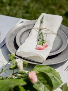 6pcs Cloth Napkins, Square Solid Color Versatile Washable Fabric Napkins, Suitable For Family Dinners, Parties, Weddings