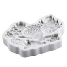 Moldes de Silicone 3D de Dragão, Molde de Fondant, Chocolate, Decoração de Bolo, Topo de Cupcake, Bala, Massa de Polímero, Pasta de Goma